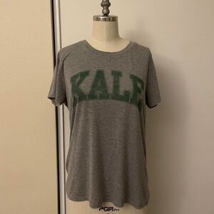 Grey & green Kale Graphic T-shirt
